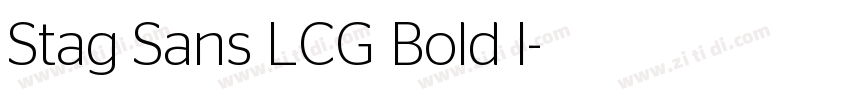 Stag Sans LCG Bold I字体转换